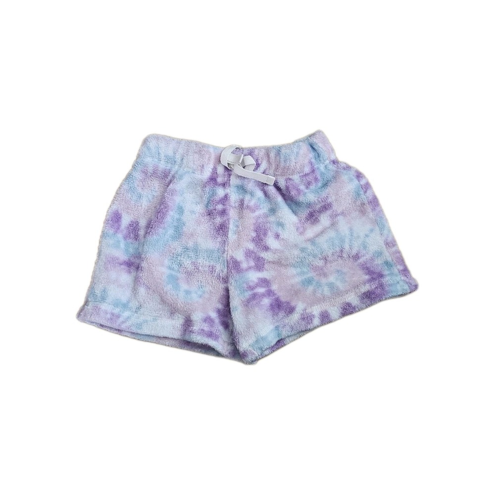 BCBG Girls Pink Blue PURPLE Tie Dye Soft Sherpa Lounge Shorts XS 5/6 #6